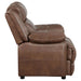 Ellington Upholstered Padded Arm Accent Chair Dark Brown - Walo Furniture