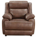 Ellington Upholstered Padded Arm Accent Chair Dark Brown - Walo Furniture