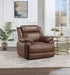 Ellington Upholstered Padded Arm Accent Chair Dark Brown - Walo Furniture