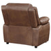 Ellington Upholstered Padded Arm Accent Chair Dark Brown - Walo Furniture