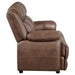 Ellington Upholstered Padded Arm Loveseat Dark Brown - Walo Furniture