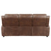 Ellington Upholstered Padded Arm Sofa Dark Brown - Walo Furniture