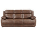 Ellington Upholstered Padded Arm Sofa Dark Brown - Walo Furniture