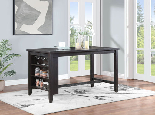 Elliston 66 - inch Counter Height Dining Table Dark Grey - Walo Furniture