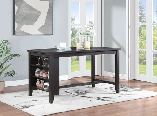 Elliston 66 - inch Counter Height Dining Table Dark Grey - Walo Furniture