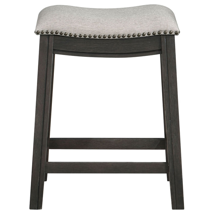 Elliston Backless Counter Stool Dark Grey (Set of 2) - Walo Furniture