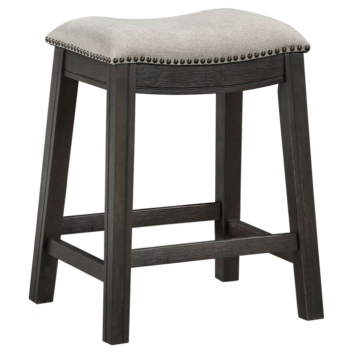 Elliston Backless Counter Stool Dark Grey (Set of 2) - Walo Furniture