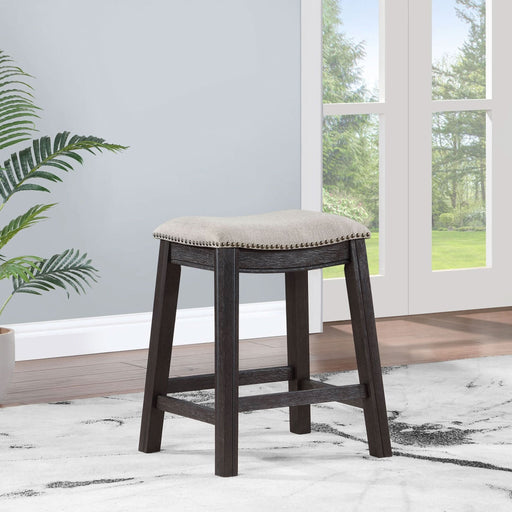 Elliston Backless Counter Stool Dark Grey (Set of 2) - Walo Furniture