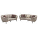 Ellorie 2 - piece Upholstered Curved Sofa Set Beige - Walo Furniture