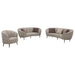 Ellorie 3 - piece Upholstered Curved Sofa Set Beige - Walo Furniture