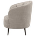 Ellorie Upholstered Channel Back Curved Chair Beige - Walo Furniture