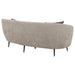 Ellorie Upholstered Channel Back Curved Sofa Beige - Walo Furniture