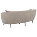 Ellorie Upholstered Channel Back Curved Sofa Beige - Walo Furniture