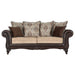 Elmbrook 3 - piece Upholstered Rolled Arm Sofa Set Brown - Walo Furniture