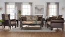 Elmbrook 3 - piece Upholstered Rolled Arm Sofa Set Brown - Walo Furniture