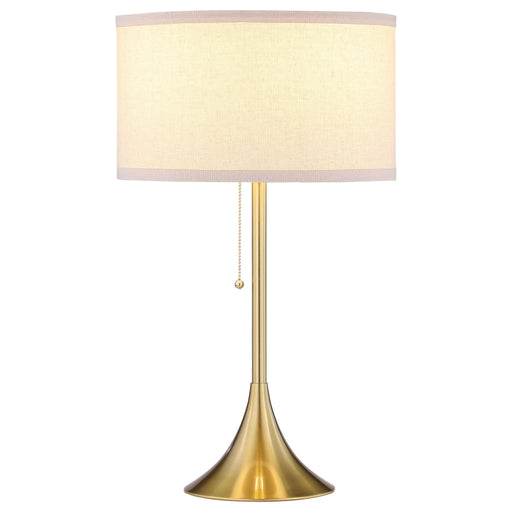 Elmira 24 - inch Drum Shade Metal Table Lamp Gold - Walo Furniture