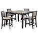 Elodie 5 - piece Extension Leaf Counter Dining Set Black - Walo Furniture