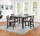 Elodie 5 - piece Extension Leaf Counter Dining Set Black - Walo Furniture