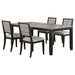 Elodie 5 - piece Rectangular Extension Leaf Dining Set Black - Walo Furniture