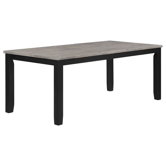 Elodie Rectangular 78 - inch Extension Leaf Dining Table Black - Walo Furniture