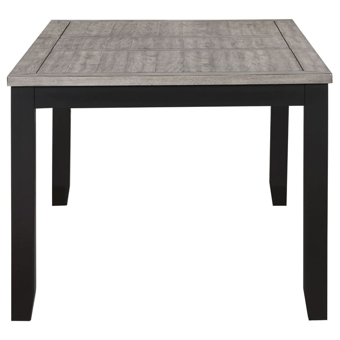 Elodie Rectangular 78 - inch Extension Leaf Dining Table Black - Walo Furniture