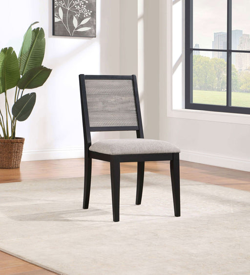 Elodie Wood Dining Side Chair Grey and Black (Set of 2) - Walo Furniture