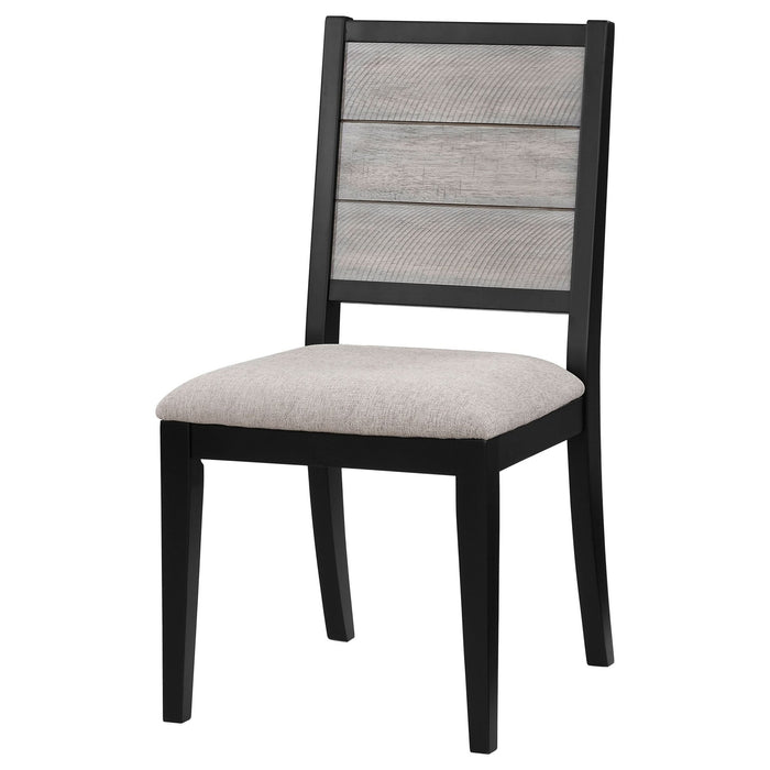 Elodie Wood Dining Side Chair Grey and Black (Set of 2) - Walo Furniture