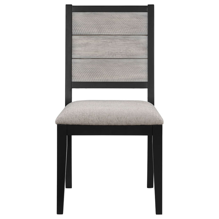 Elodie Wood Dining Side Chair Grey and Black (Set of 2) - Walo Furniture