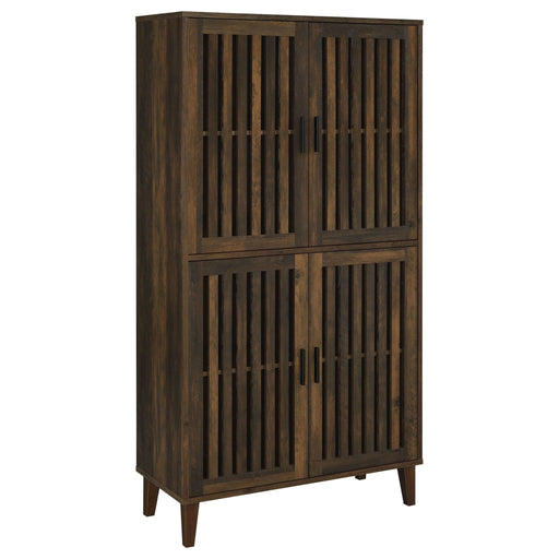 Elouise 4 - door Engineered Wood Tall Accent Cabinet Dark Pine - Walo Furniture