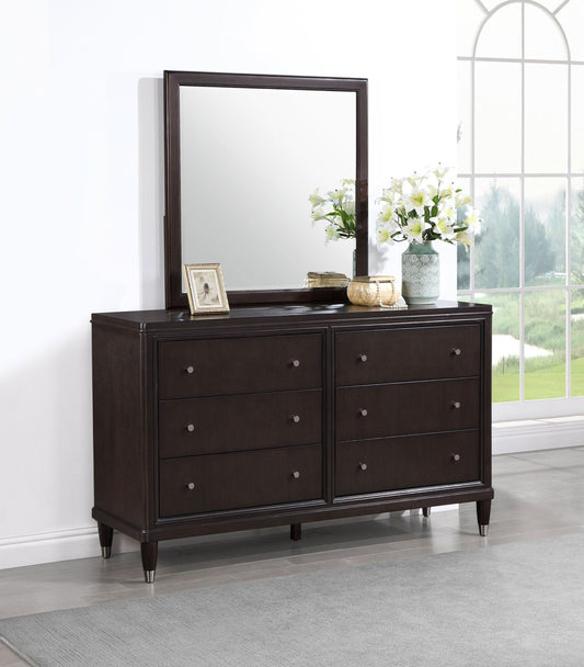 Emberlyn 6 - drawer Dresser with Mirror Brown - Walo Furniture