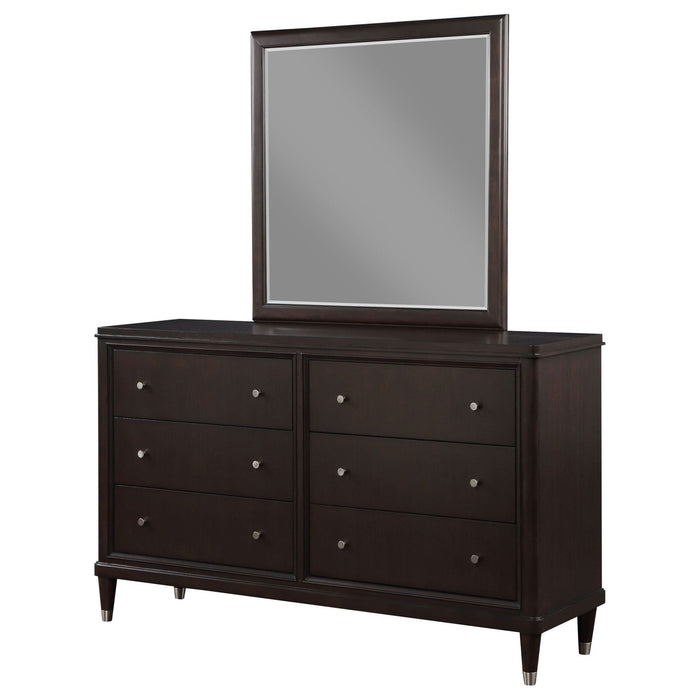 Emberlyn 6 - drawer Dresser with Mirror Brown - Walo Furniture