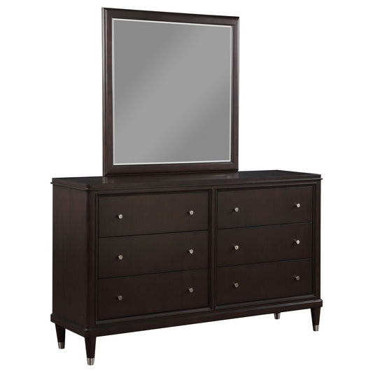 Emberlyn 6 - drawer Dresser with Mirror Brown - Walo Furniture