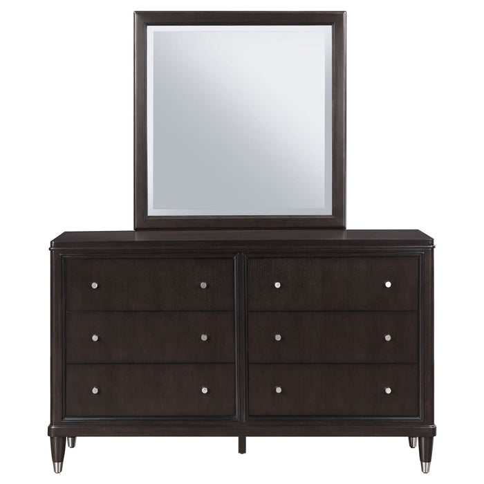 Emberlyn 6 - drawer Dresser with Mirror Brown - Walo Furniture