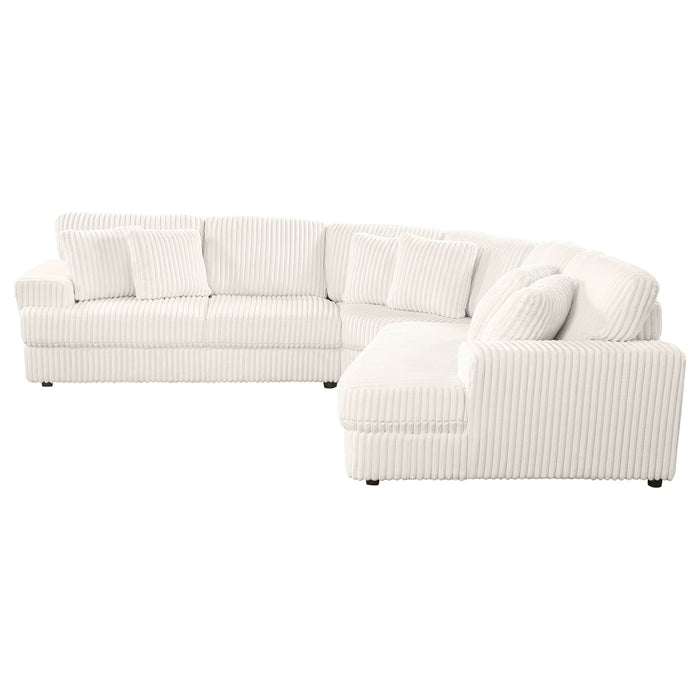 Emberson 3 - piece Upholstered Modular Sectional Sofa Ivory - Walo Furniture