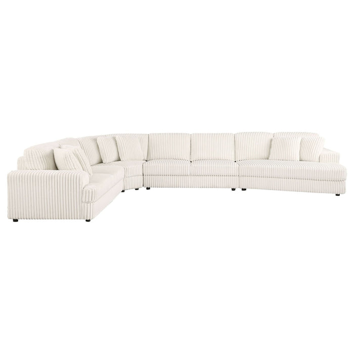 Emberson 4 - piece Upholstered Modular Sectional Sofa Ivory - Walo Furniture