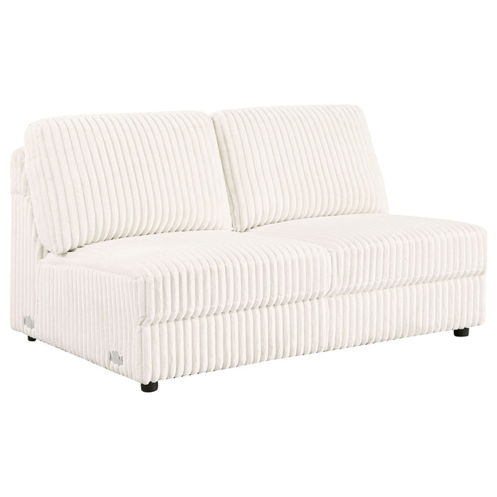 Emberson 4 - piece Upholstered Modular Sectional Sofa Ivory - Walo Furniture