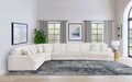 Emberson 4 - piece Upholstered Modular Sectional Sofa Ivory - Walo Furniture