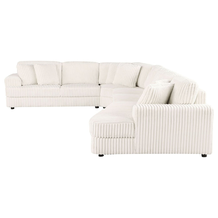 Emberson 4 - piece Upholstered Modular Sectional Sofa Ivory - Walo Furniture