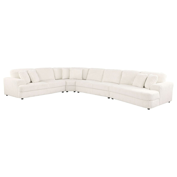 Emberson 4 - piece Upholstered Modular Sectional Sofa Ivory - Walo Furniture