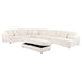 Emberson 5 - piece Upholstered Modular Sectional Sofa Ivory - Walo Furniture