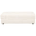 Emberson Upholstered Rectangular Storage Ottoman Ivory - Walo Furniture