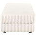 Emberson Upholstered Rectangular Storage Ottoman Ivory - Walo Furniture