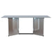 Emery 76 - inch Rectangular Mirrored Dining Table Silver - Walo Furniture