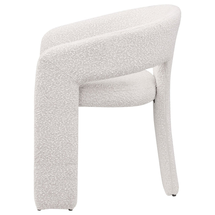 Eudora Boucle Upholstered Dining Side Chair Cream (Set of 2) - Walo Furniture