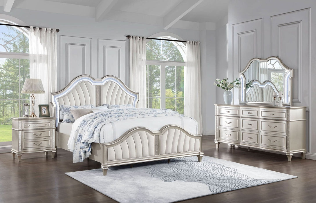 Evangeline 4 - piece California King Bedroom Set Silver Oak - Walo Furniture