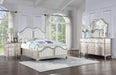 Evangeline 4 - piece Eastern King Bedroom Set Silver Oak - Walo Furniture