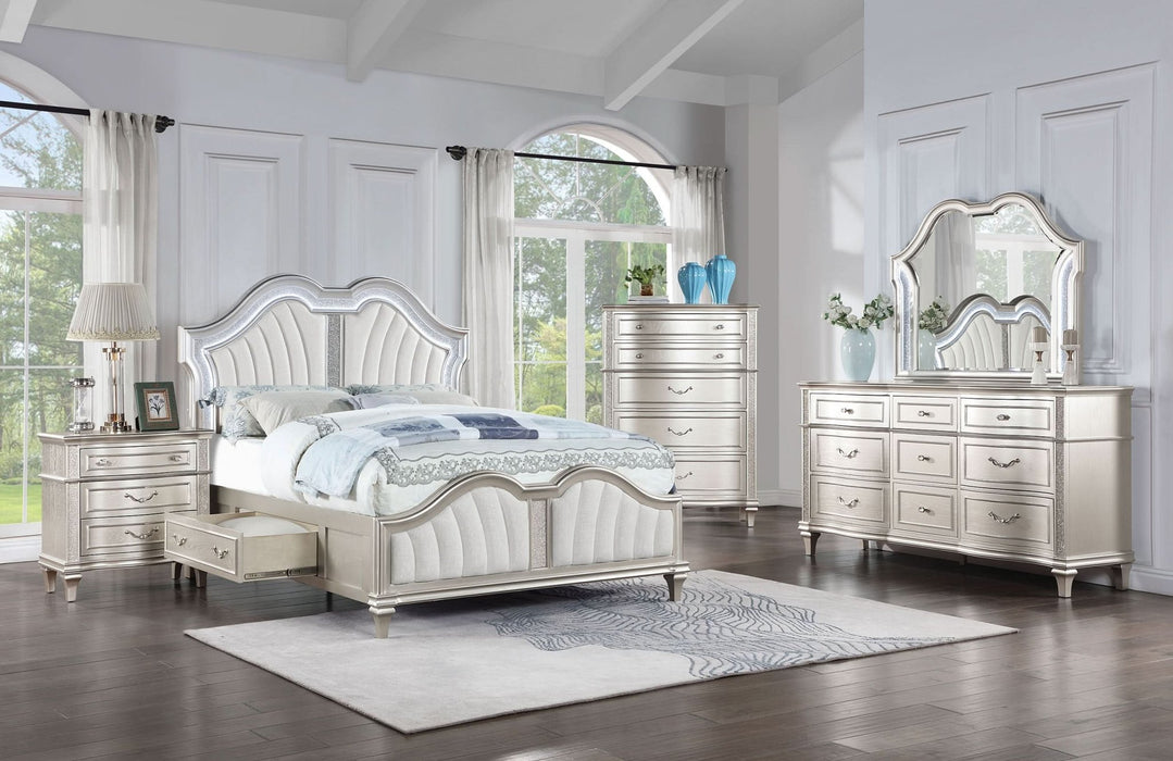 Evangeline 5 - piece California King Bedroom Set Silver Oak - Walo Furniture