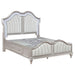 Evangeline 5 - piece Eastern King Bedroom Set Silver Oak - Walo Furniture