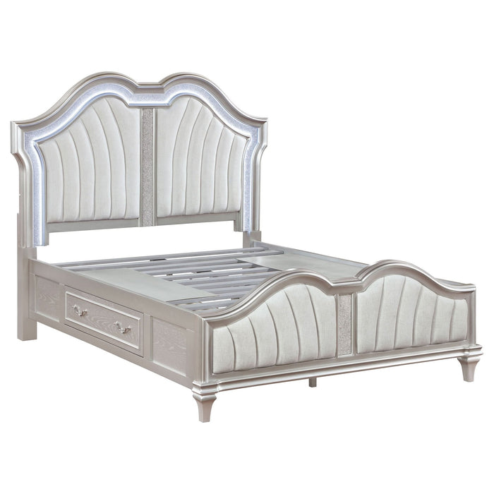 Evangeline 5 - piece Queen Bedroom Set Silver Oak - Walo Furniture