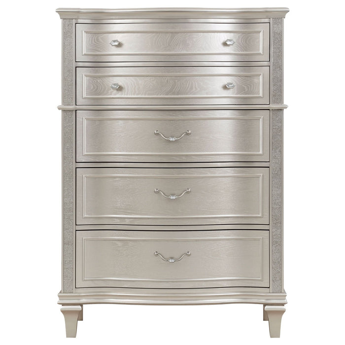 Evangeline 6 - drawer Bedroom Chest Silver Oak - Walo Furniture